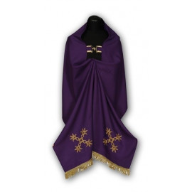 Violet embroidered veil