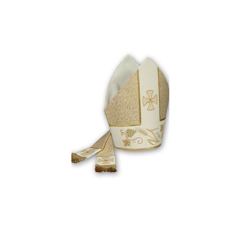 Mitre creme gold embroidered (3)
