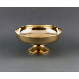 Paten for concelebration brass gilded brass, 15 cm diameter