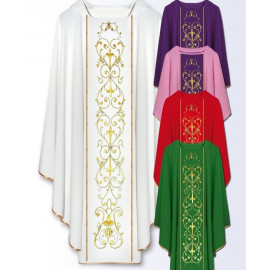 Chasuble with computerized embroidered belt (625)