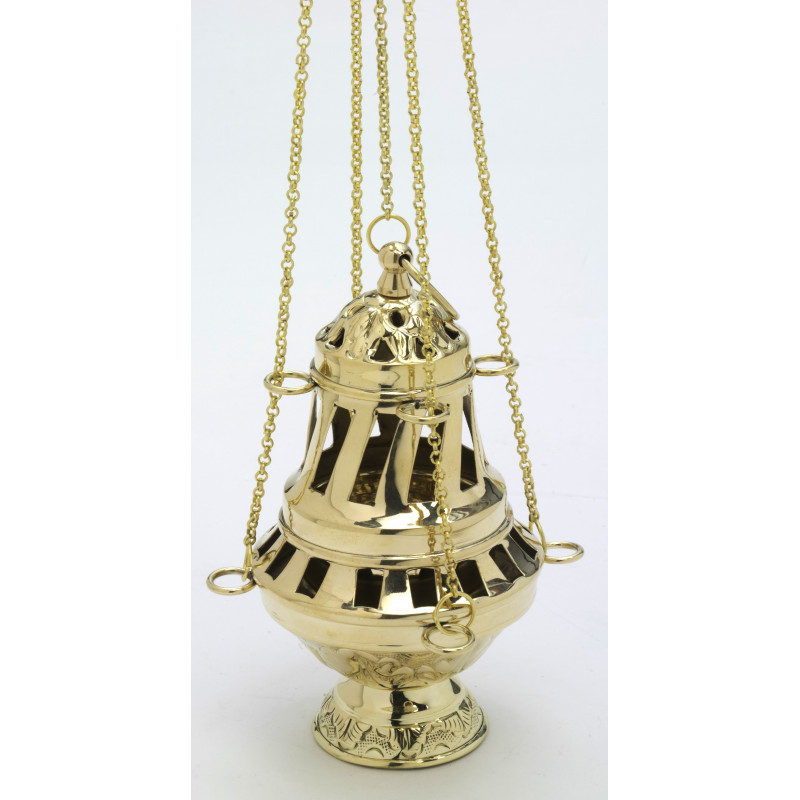 Brass thurible with steel coating - 16 cm