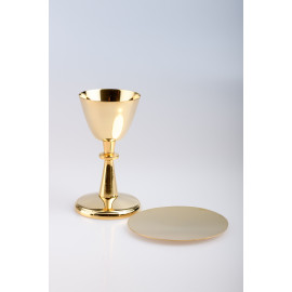 Gilded tourist chalice + paten - 13 cm (63)