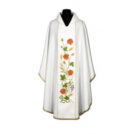 Embroidered chasuble roses (2)