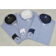 Clergy shirt - blue grille