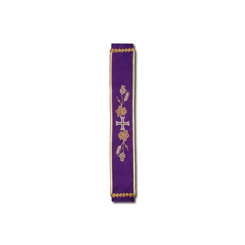 Bell sash embroidered purple