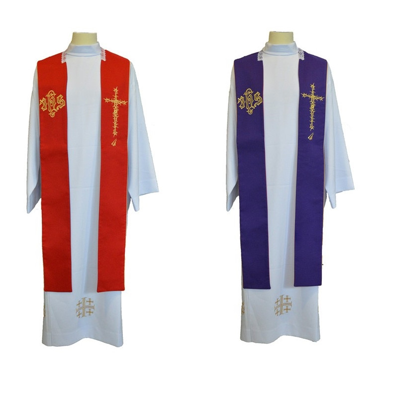 IHS two-sided clergy stole