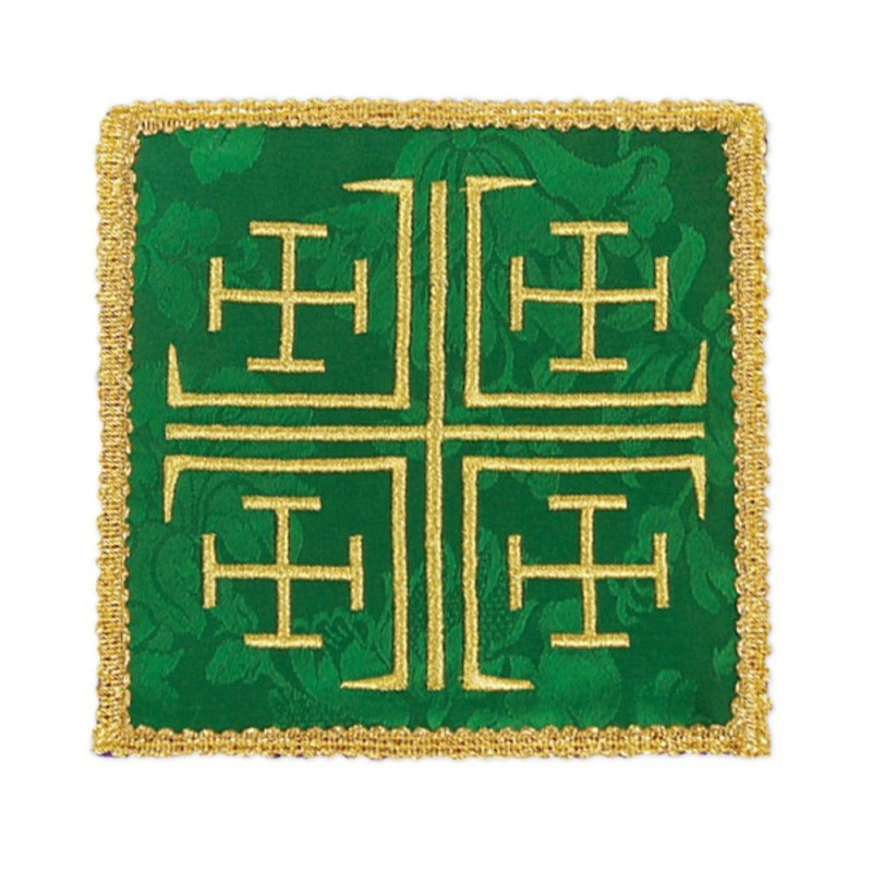Pall embroidered green - Jerusalem Cross