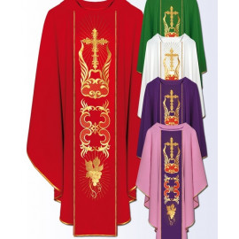 Chasuble with computer-embroidered belt (635)