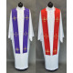 Double-sided clergy stole violet and red
