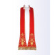 Red stole with a Eucharistic motif