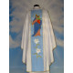 White embroidered chasuble - MB Helper of the Faithful