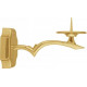 Brass wall sconce for candle light - medium