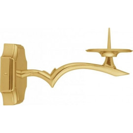 Brass wall sconce for candle light - medium