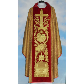 Chasuble rosette - wide embroidered belt (12)