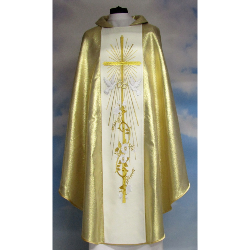 Wedding chasuble - gold color