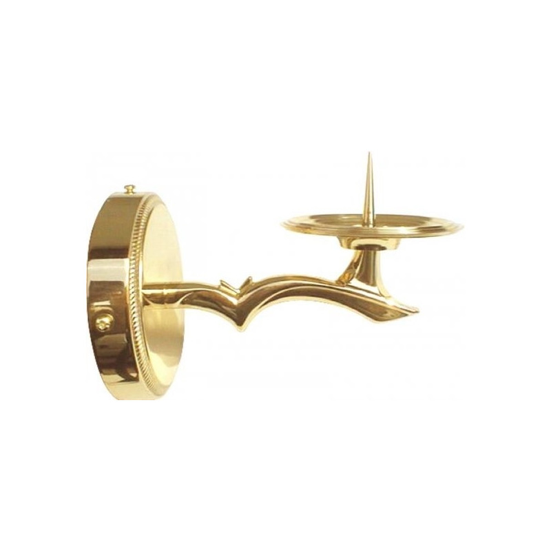 Brass wall sconce for candle light - small