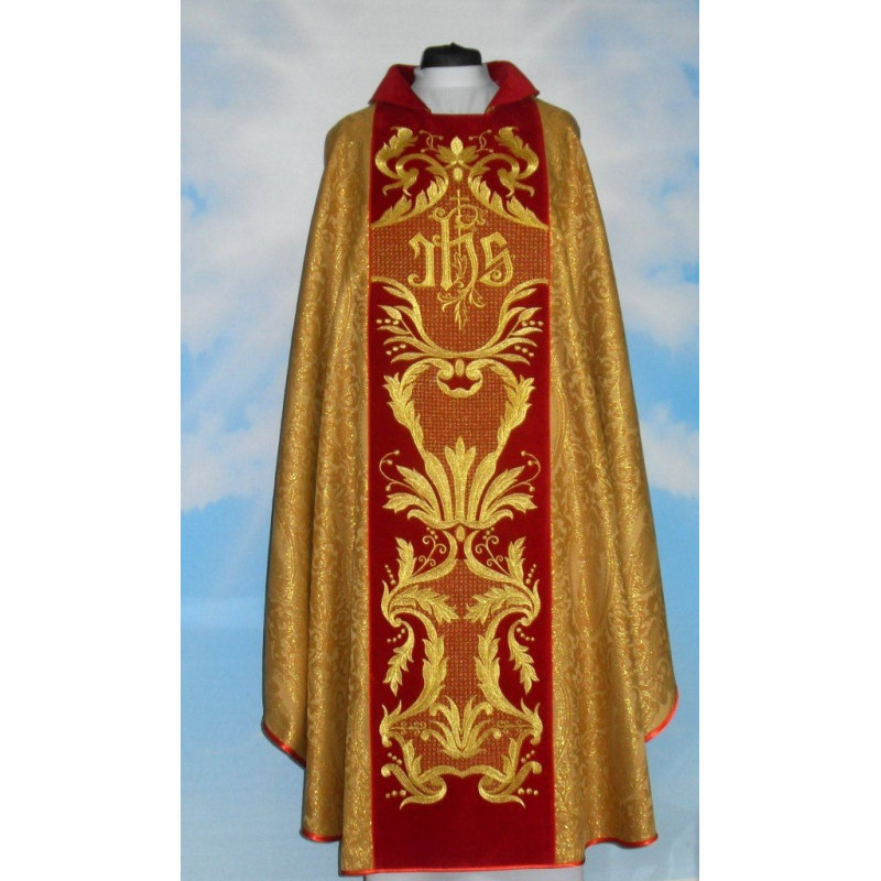 Chasuble rosette - wide embroidered belt (14)