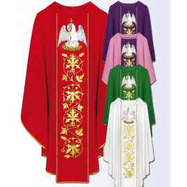 Chasuble with computer-embroidered belt (638)