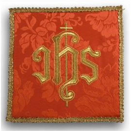 Red embroidered pall - gold IHS
