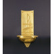 Brass holy water font height 34 cm bowl diameter 16 cm