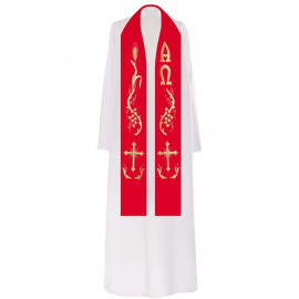Alpha and Omega embroidered stole (2)
