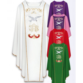 Chasuble with computer-embroidered belt (650)