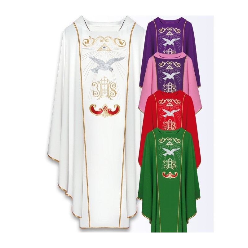 Chasuble with computer-embroidered belt (650)