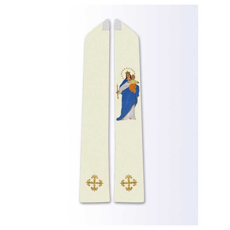 Embroidered stole Mother of God Help of the Faithful