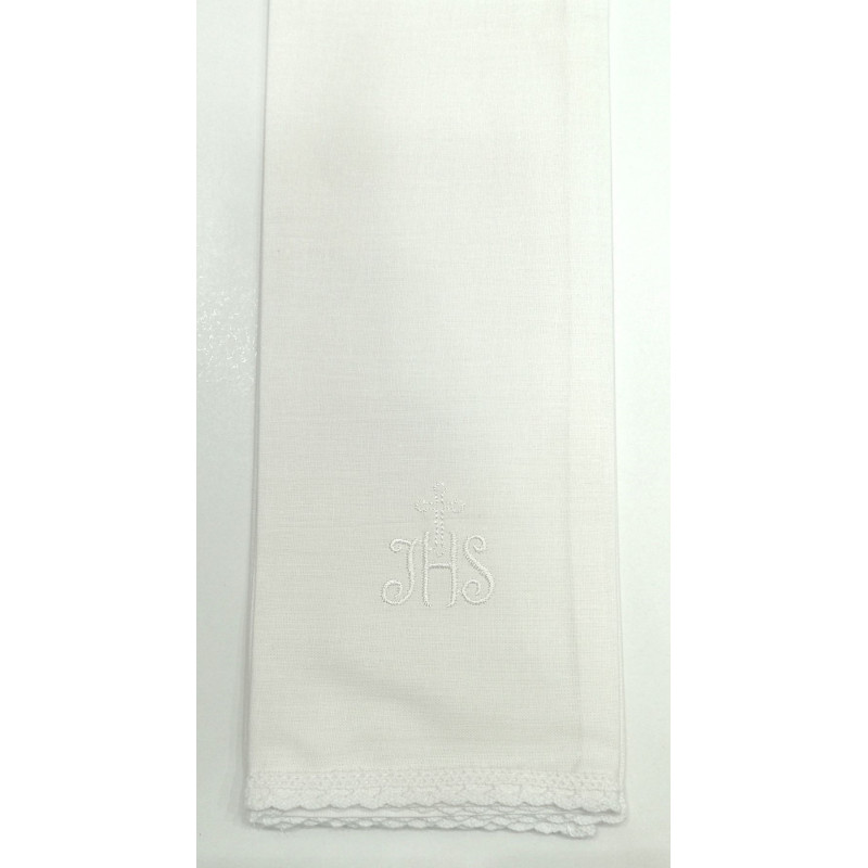 IHS white purificator with a cross - 100% cotton