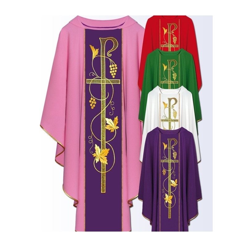 Chasuble with computer-embroidered belt (628)