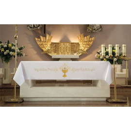 Altar tablecloth - embroidered chalice symbol