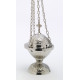 Nickel-plated brass thurible 18 cm high