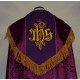 Embroidered cope - IHS (liturgical colours) - rosette