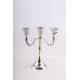 Candlestick for 3 lean candles - nickel plated - 18 cm