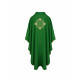 Chasuble with symbol IHS - green
