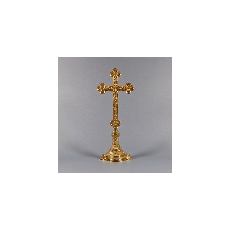 Brass altar cross 39 cm high