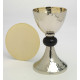 Silver chalice with black ring - 20 cm (15)