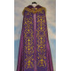 Embroidered cope - IHS violet - rosette (2)