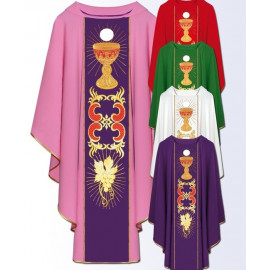 Chasuble with computer-embroidered belt (636)