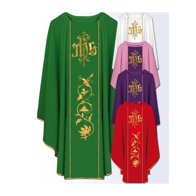 Chasuble with computer-embroidered belt (624)