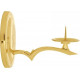 Brass wall sconce for candle light - large