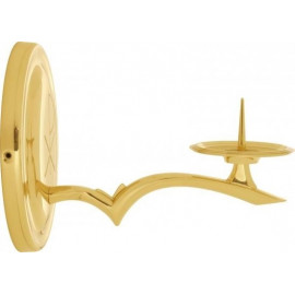 Brass wall sconce for candle light - large