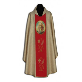 Embroidered chasuble John the Baptist - painted icon