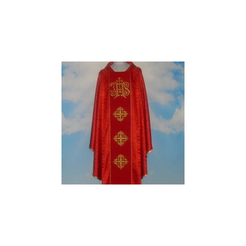 Chasuble with computer-embroidered belt (620)