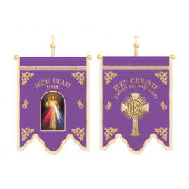 Double-sided funeral banner - Jesus I trust you