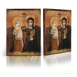 Christ and Saint. Menas friendship icon