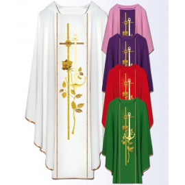 Chasuble with computer-embroidered belt (615)
