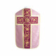 Roman chasuble IHS - pink, jacquard (36)