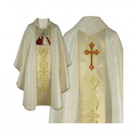 Embroidered gothic chasuble - Saint John Paul II