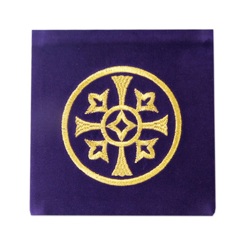 Velvet embroidered pall, purple - decorative embroidery